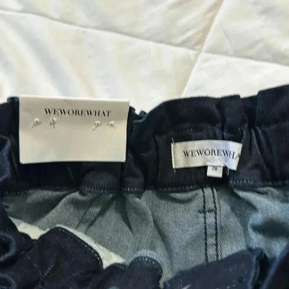 WEWOREWHAT PAPERBAG STRAIGHT ANKLE JEAN SIZE 28 NWT - Picture 6 of 9
